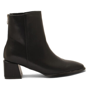 Γυναικείο Ankle Boot Μαύρο Δερματίνη κωδικός:AG+631