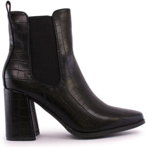 Γυναικείο Ankle Boot Μαύρο Δερματίνη κωδικός:S-967