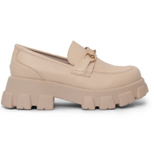Γυναικείο Loafer Μπεζ Δερματίνη κωδικός:U9XX2103-7