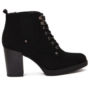 Γυναικείο Ankle Boot Μαύρο Suede κωδικός:HFN-1177